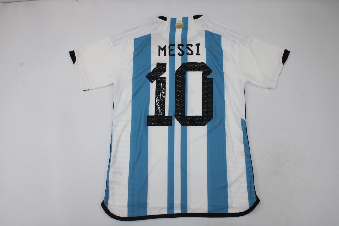 AAA Quality Argentina 2022 Home 3 Star Messi/10 Signed(Player)